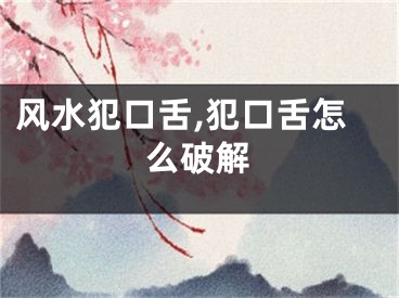 风水犯口舌,犯口舌怎么破解