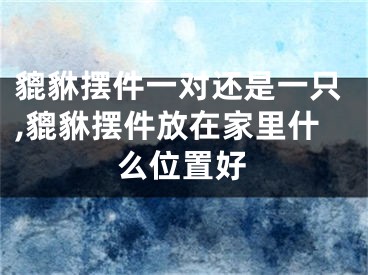 貔貅摆件一对还是一只,貔貅摆件放在家里什么位置好