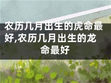 农历几月出生的虎命最好,农历几月出生的龙命最好