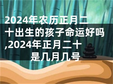 2024年农历正月二十出生的孩子命运好吗,2024年正月二十是几月几号