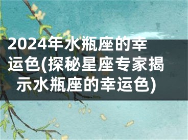 2024年水瓶座的幸运色(探秘星座专家揭示水瓶座的幸运色)