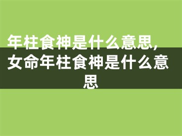年柱食神是什么意思,女命年柱食神是什么意思