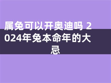 属兔可以开奥迪吗 2024年兔本命年的大忌