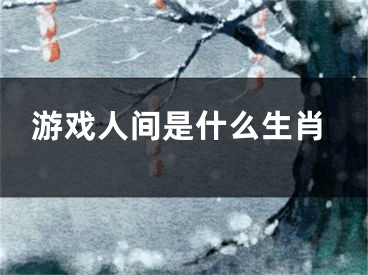 游戏人间是什么生肖