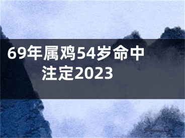 69年属鸡54岁命中注定2023