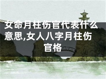 女命月柱伤官代表什么意思,女人八字月柱伤官格