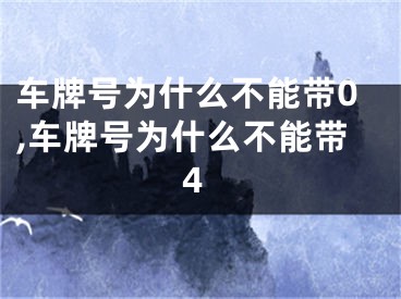 车牌号为什么不能带0,车牌号为什么不能带4