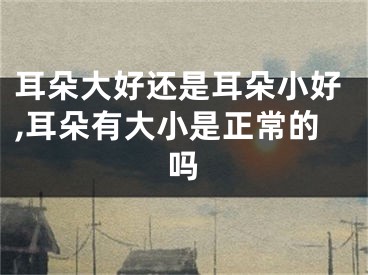 耳朵大好还是耳朵小好,耳朵有大小是正常的吗