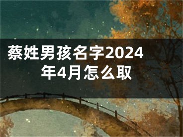 蔡姓男孩名字2024年4月怎么取