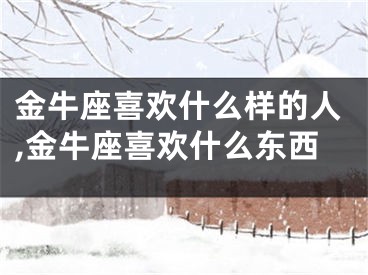 金牛座喜欢什么样的人,金牛座喜欢什么东西