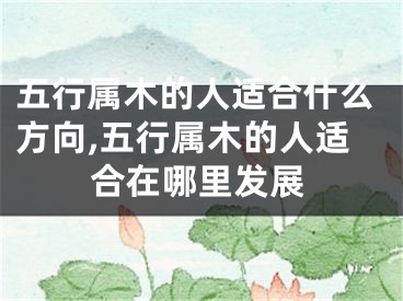 五行属木的人适合什么方向,五行属木的人适合在哪里发展
