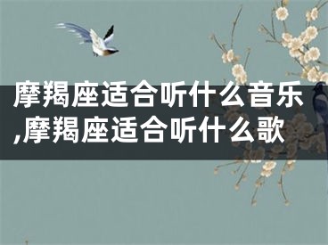 摩羯座适合听什么音乐,摩羯座适合听什么歌