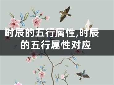 时辰的五行属性,时辰的五行属性对应