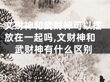 文财神和武财神可以摆放在一起吗,文财神和武财神有什么区别