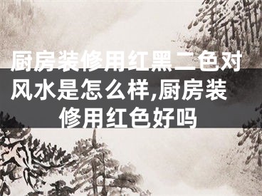 厨房装修用红黑二色对风水是怎么样,厨房装修用红色好吗