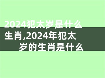 2024犯太岁是什么生肖,2024年犯太岁的生肖是什么