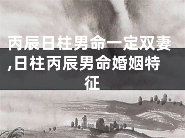 丙辰日柱男命一定双妻,日柱丙辰男命婚姻特征