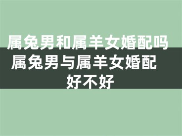 属兔男和属羊女婚配吗 属兔男与属羊女婚配好不好