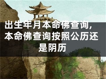 出生年月本命佛查询,本命佛查询按照公历还是阴历
