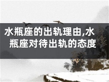 水瓶座的出轨理由,水瓶座对待出轨的态度