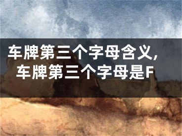 车牌第三个字母含义,车牌第三个字母是F