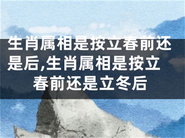生肖属相是按立春前还是后,生肖属相是按立春前还是立冬后