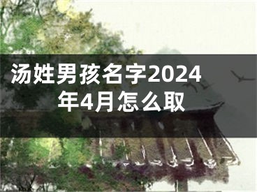 汤姓男孩名字2024年4月怎么取
