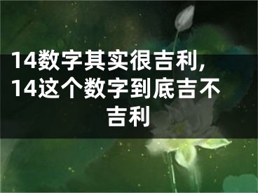 14数字其实很吉利,14这个数字到底吉不吉利