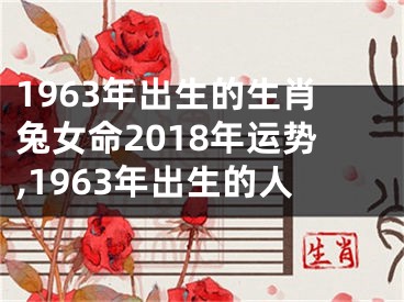1963年出生的生肖兔女命2018年运势,1963年出生的人