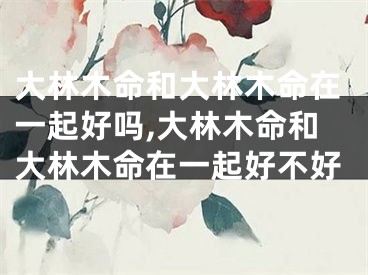 大林木命和大林木命在一起好吗,大林木命和大林木命在一起好不好