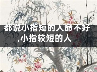 都说小指短的人命不好,小指较短的人