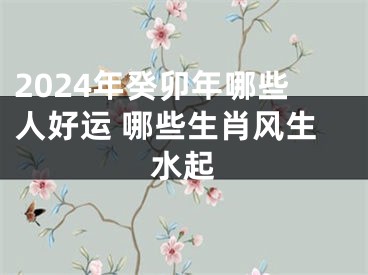 2024年癸卯年哪些人好运 哪些生肖风生水起