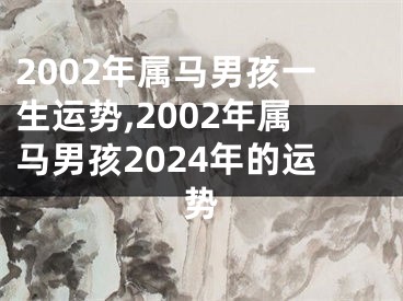 2002年属马男孩一生运势,2002年属马男孩2024年的运势