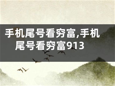 手机尾号看穷富,手机尾号看穷富913
