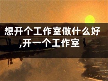 想开个工作室做什么好,开一个工作室