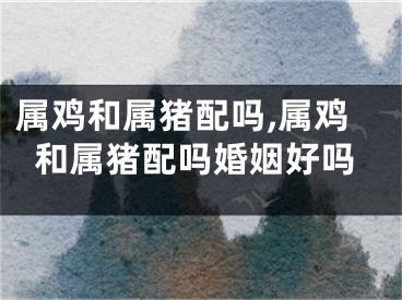 属鸡和属猪配吗,属鸡和属猪配吗婚姻好吗