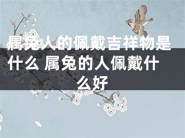 属兔人的佩戴吉祥物是什么 属兔的人佩戴什么好