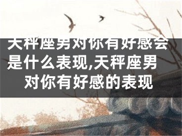 天秤座男对你有好感会是什么表现,天秤座男对你有好感的表现
