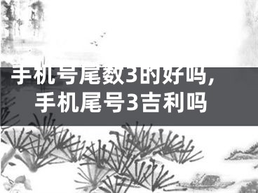 手机号尾数3的好吗,手机尾号3吉利吗