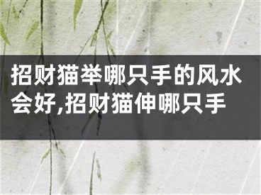 招财猫举哪只手的风水会好,招财猫伸哪只手