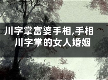 川字掌富婆手相,手相川字掌的女人婚姻