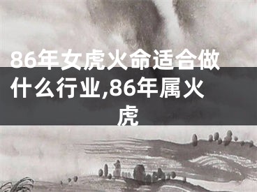 86年女虎火命适合做什么行业,86年属火虎
