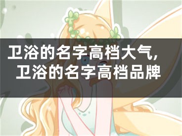 卫浴的名字高档大气,卫浴的名字高档品牌