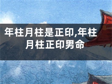 年柱月柱是正印,年柱月柱正印男命