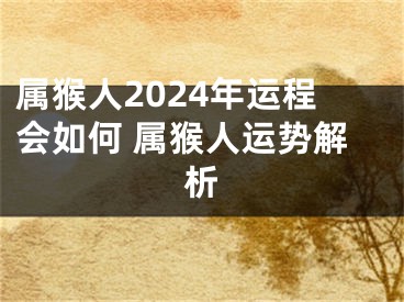 属猴人2024年运程会如何 属猴人运势解析