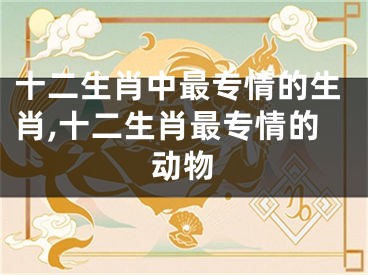 十二生肖中最专情的生肖,十二生肖最专情的动物