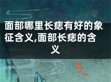面部哪里长痣有好的象征含义,面部长痣的含义