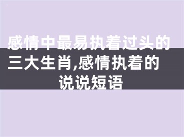 感情中最易执着过头的三大生肖,感情执着的说说短语