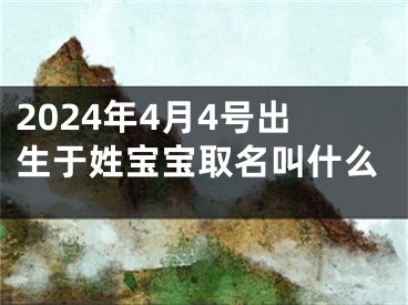 2024年4月4号出生于姓宝宝取名叫什么