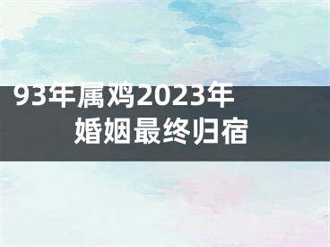 93年属鸡2023年婚姻最终归宿